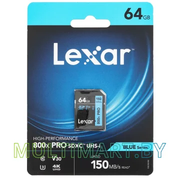 Карта памяти Lexar Professional SDXC 64GB (LSD0800P064G-BNNNG)